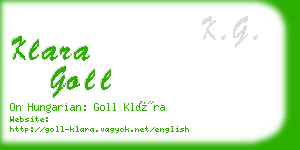 klara goll business card